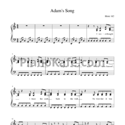 Ноты Blink-182 - Adam's song - предпросмотр