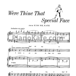 Ноты Cole Porter - Were thine that special face - предпросмотр