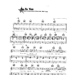 Ноты Bryan Adams - Do to you - предпросмотр