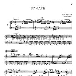 Ноты В. Моцарт - Соната №1 (K. 279) - предпросмотр