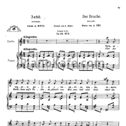 Ноты Антон Аренский - Змей (Op. 64, №5) - предпросмотр