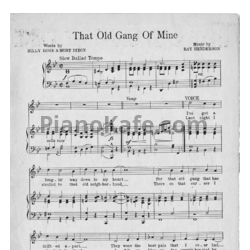 Ноты Ray Henderson - That old gang of mine - предпросмотр