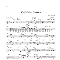 Ноты Bill Evans - Yet ne'er broken - предпросмотр