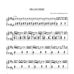 Ноты Travis Scott feat. Young Thug & M.I.A. - Franchise