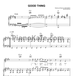Ноты Sam Smith - Good thing - предпросмотр
