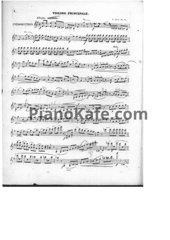 Ноты Ф. Давид - Introduction et variations sur un thème russe (Op. 6) - PianoKafe.com