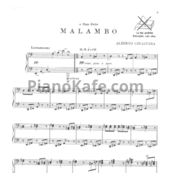 Ноты Alberto Ginastera - Malambo