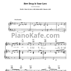 Ноты Take That - How deep is your love - предпросмотр