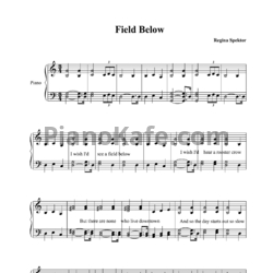 Ноты Regina Spektor - Field below - предпросмотр