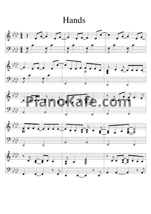 Ноты Jewel - Hands (Версия 2) - PianoKafe.com