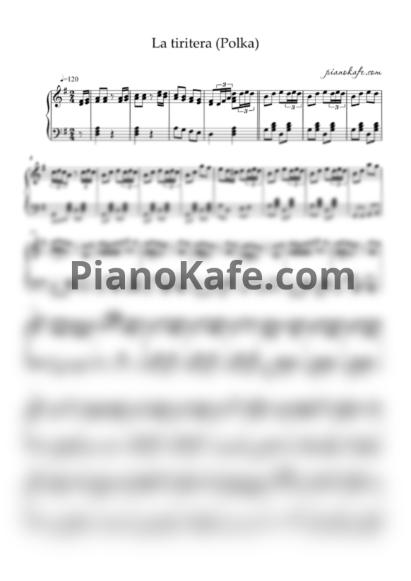 Ноты La tiritera (Polka) - PianoKafe.com
