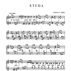 Ноты Я. Ежек - Этюд - предпросмотр