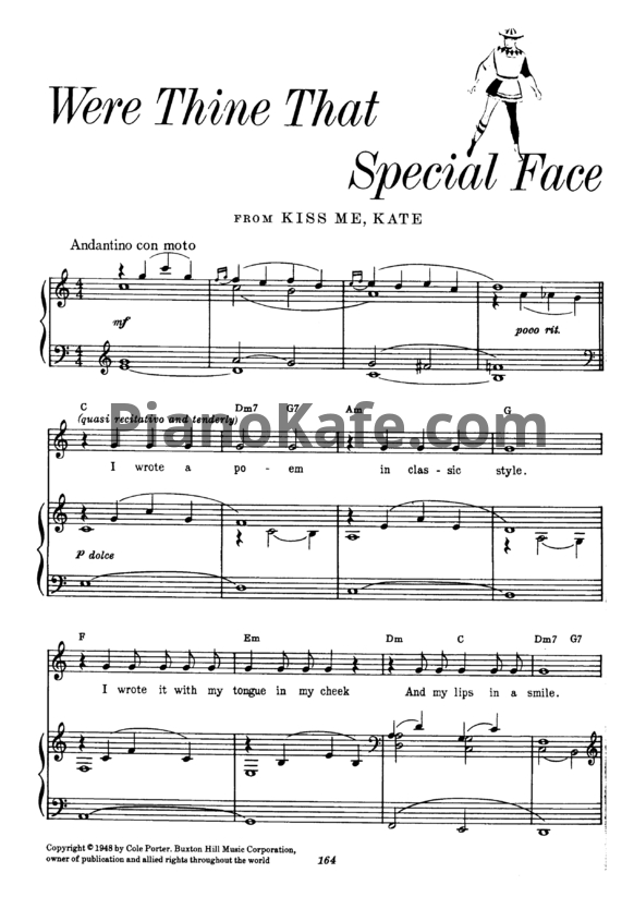 Ноты Cole Porter - Were thine that special face - PianoKafe.com