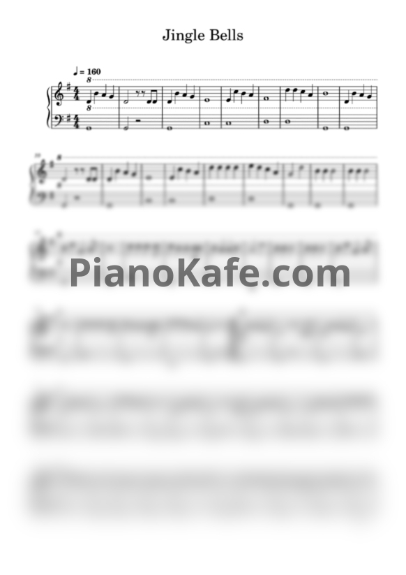 Ноты James Pierpont - Jingle Bells (Easy piano) - PianoKafe.com