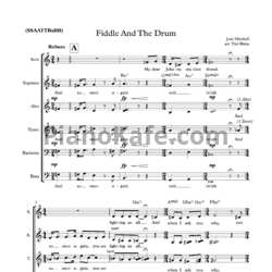 Ноты Joni Mitchell - The Fiddle And The Drum (вокальная аранжировка) - предпросмотр