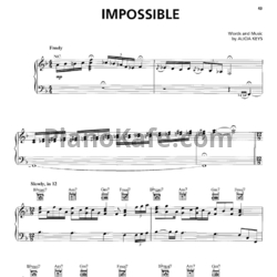 Ноты Christina Aguilera feat. Alicia Keys - Impossible - предпросмотр
