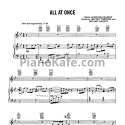 Ноты Whitney Houston - All at once - предпросмотр