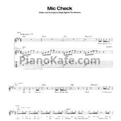 Ноты Rage Against the Machine - Mic check - предпросмотр