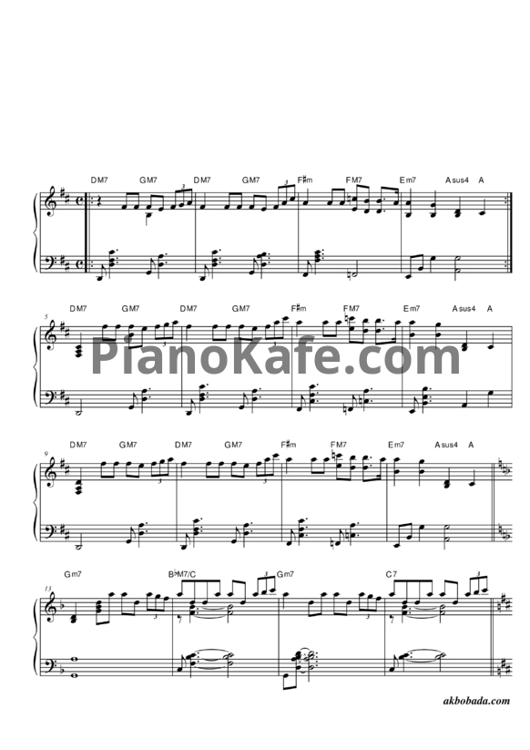 Ноты Yiruma - Picture me - PianoKafe.com