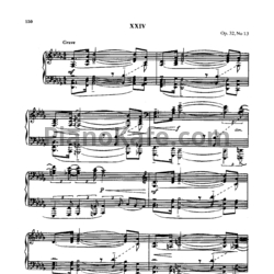 Ноты Сергей Рахманинов - Прелюдия (Oр. 32, №13) Des-dur - предпросмотр