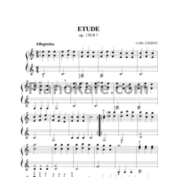 Ноты Карл Черни - Этюд №2 (Соч.139, №7) - предпросмотр