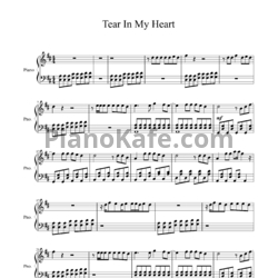 Ноты Twenty one pilots - Tear in my heart - предпросмотр