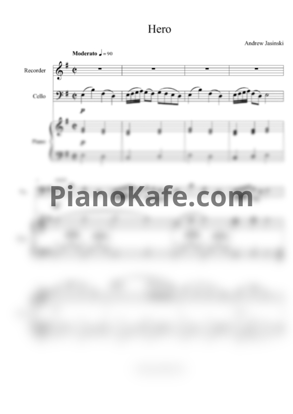 Ноты Andrew Jasinski - Hero - PianoKafe.com