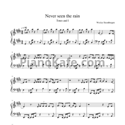 Ноты Tones and I - Never seen the rain