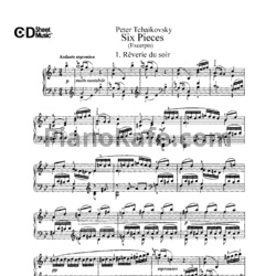 Ноты П. Чайковский - Шесть пьес (Op. 19) - предпросмотр