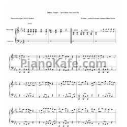 Ноты Britney Spears - Can't make you love me - предпросмотр