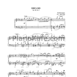 Ноты Сергей Рахманинов - Dreams (Op. 38, №5) - предпросмотр