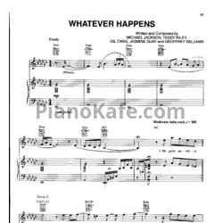 Ноты Michael Jackson - Whatever happens - предпросмотр