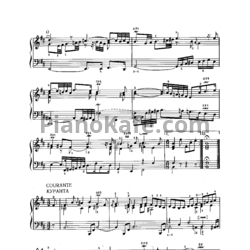 Ноты И. Бах - Французская увертюра (сюита) для клавира. Куранта (BWV 831) - предпросмотр