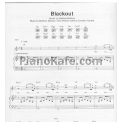 Ноты Muse - Blackout - предпросмотр