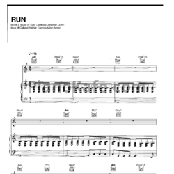 Ноты Snow Patrol - Run