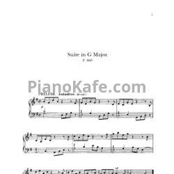 Ноты Генри Пёрселл - Сюита для клавесина № 2 соль минор (Z 661) - предпросмотр