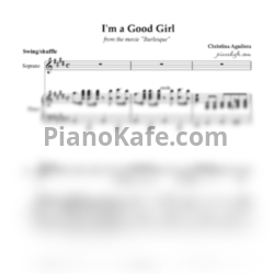 Ноты Christina Aguilera - I'm a good girl - предпросмотр