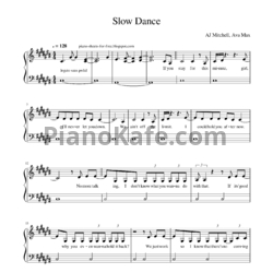 Ноты AJ Mitchell  & Ava Max - Slow Dance - предпросмотр