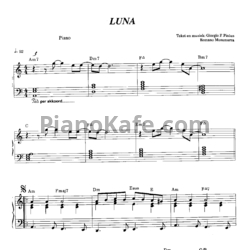 Ноты Ксения Дежнева и Алессандро Сафина - Luna