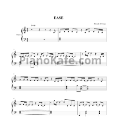 Ноты Troye Sivan feat. Broods - EASE - предпросмотр