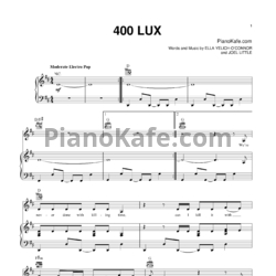 Ноты Lorde - 400 lux - предпросмотр