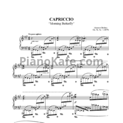 Ноты Иоганнес Брамс - Каприччио фа-диез минор (Morning Butterfly) - предпросмотр