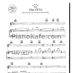 Ноты Abba - One of us - предпросмотр