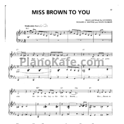 Ноты Billie Holiday - Miss Brown to you - предпросмотр