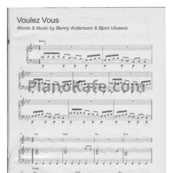 Ноты Abba - Voulez vous - предпросмотр