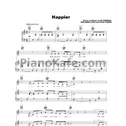 Ноты Ed Sheeran - Happier (Версия 2) - предпросмотр