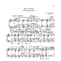 Ноты Э. Сигмейстер - Баллада - предпросмотр