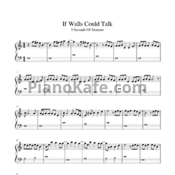 Ноты 5 Seconds Of Summer - If walls could talk