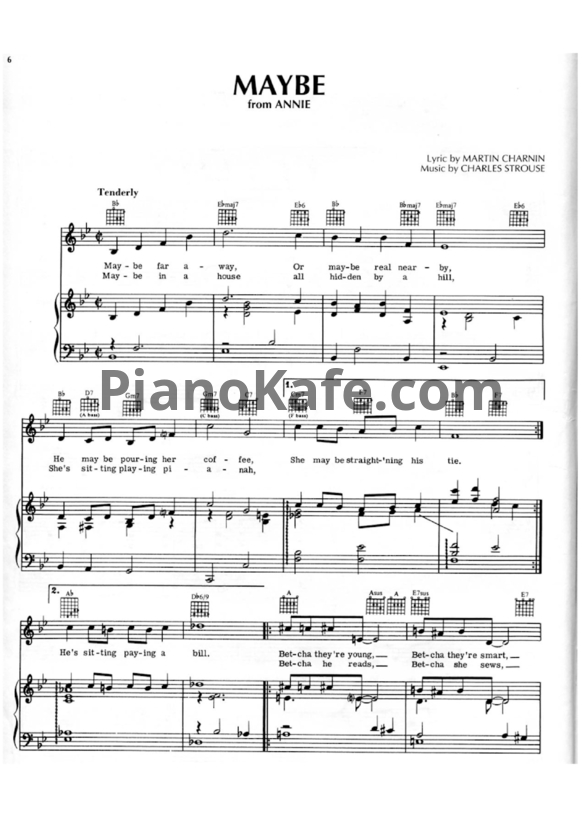 Ноты Charles Strouse - Maybe - PianoKafe.com