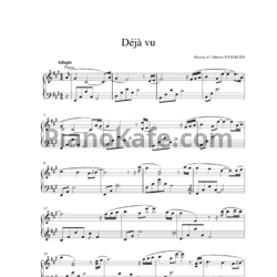 Ноты Fabrizio Paterlini - Deja vu - предпросмотр